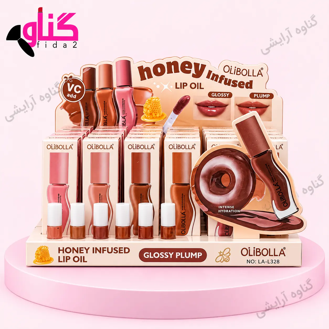 لیپ گلاس طرح گیسو اولی بولا  OLIBOLLA